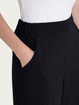 Pantalone ampio con tasche in Ecoseta Neri Donna - Ragno