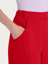 Pantalone ampio con tasche in Ecoseta Rossi Donna - Ragno