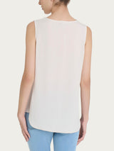 Top a spalla larga con inserto laterale in Misto Viscosa Bianchi Donna - Ragno