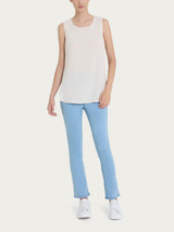 Top a spalla larga con inserto laterale in Misto Viscosa Bianchi Donna - Ragno