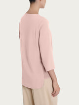 Maglia girocollo con inserto laterale in Misto Viscosa Rosa Donna - Ragno