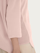 Maglia girocollo con inserto laterale in Misto Viscosa Rosa Donna - Ragno