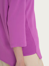Maglia girocollo con inserto laterale in Misto Viscosa Viola Donna - Ragno