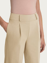 Pantalone ampio con tasche e pinces in Compact Light Marroni Donna - Ragno