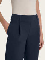 Pantalone a carota con tasche in Compact Light Blu Donna - Ragno