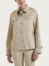 Trench corto in Satin Power WR Marroni Donna - Ragno