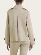 Trench corto in Satin Power WR Marroni Donna - Ragno