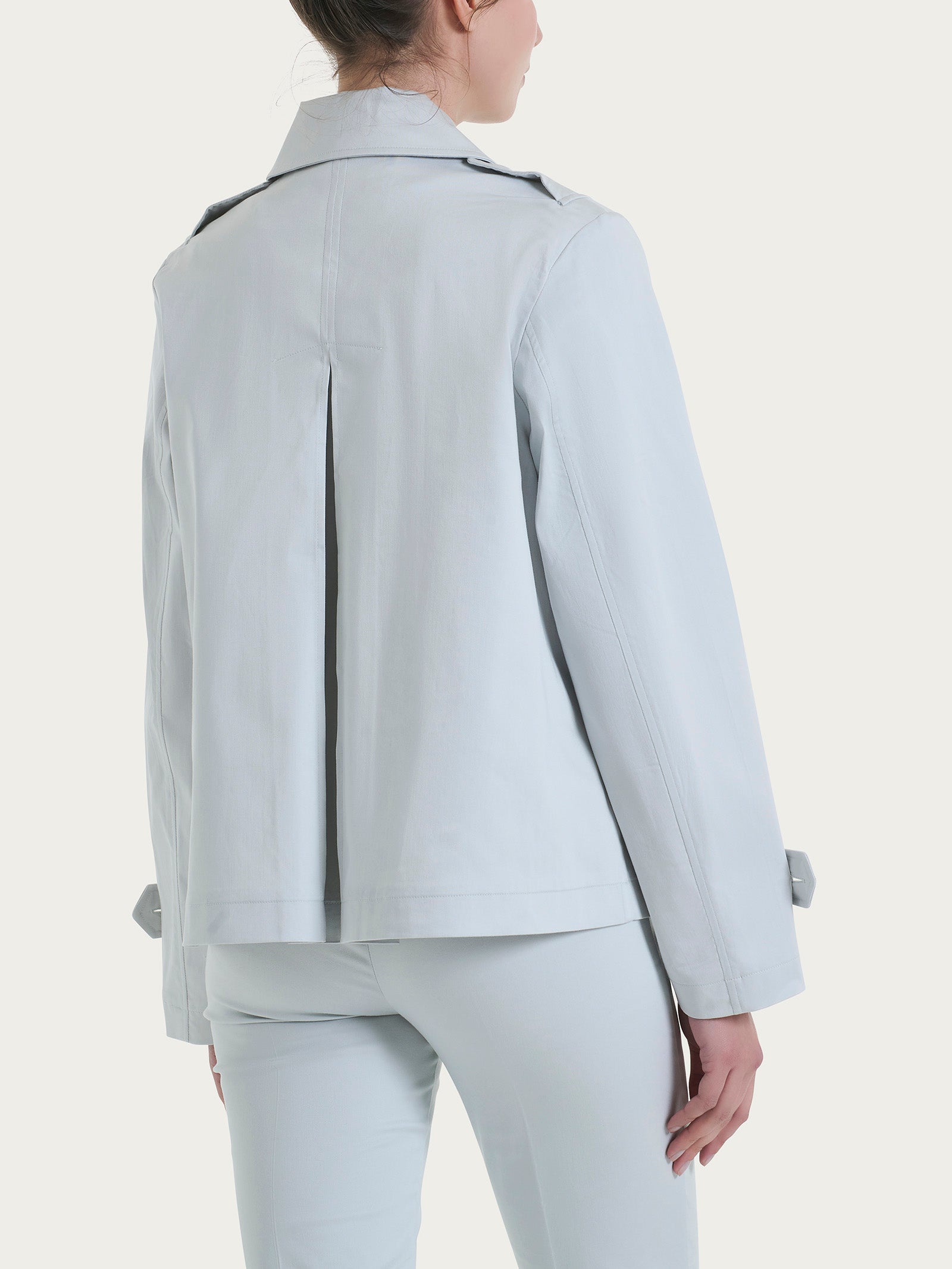 Trench corto in Satin Power WR Grigi Donna - Ragno