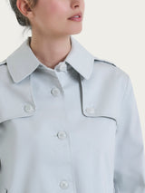 Trench corto in Satin Power WR Grigi Donna - Ragno