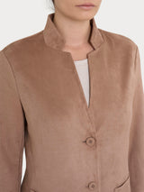 Blazer corto in Eco Suede Marroni Donna - Ragno