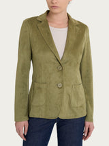 Blazer con due bottoni in Suede Verdi Donna - Ragno