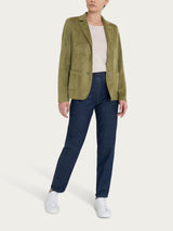 Blazer con due bottoni in Suede Verdi Donna - Ragno
