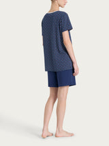 Pigiama trittico in Jersey di cotone Blu Donna - Ragno