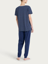 Pigiama trittico in Jersey di cotone Blu Donna - Ragno