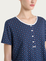 Pigiama trittico in Jersey di cotone Blu Donna - Ragno
