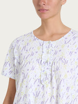 Camicia da donne con rouche in Jersey di cotone Rosa Donna - Ragno