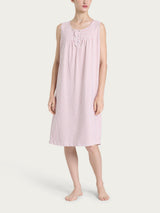 Camicia da donne smanicata con rouche in Jersey di cotone Bianchi Donna - Ragno