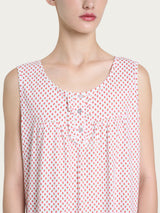 Camicia da donne smanicata con rouche in Jersey di cotone Bianchi Donna - Ragno