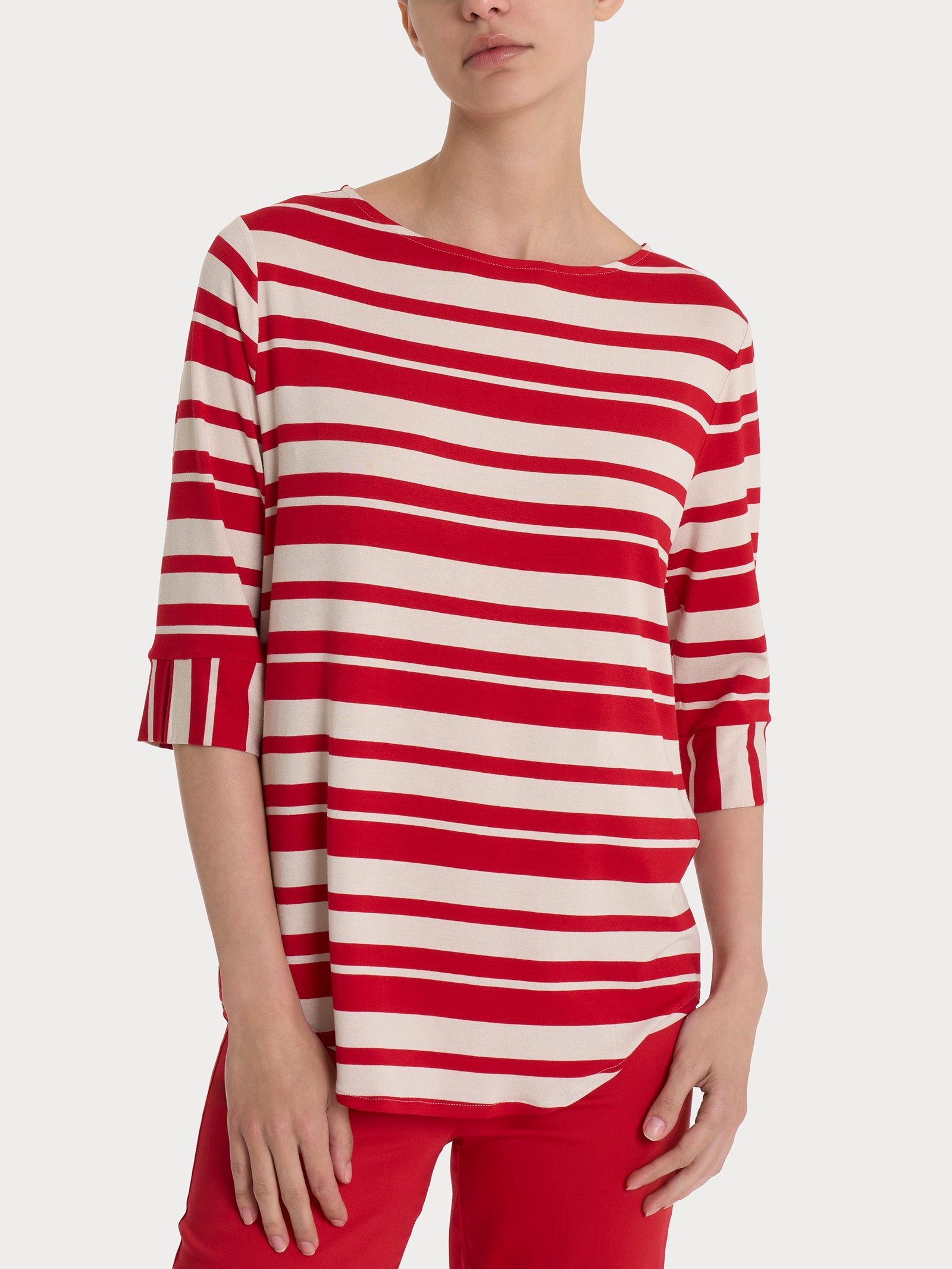 Maglietta a stripes alternate in Viscosa Summer  Rossi Donna - Ragno