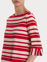 Maglietta a stripes alternate in Viscosa Summer Rossi Donna - Ragno