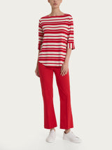 Maglietta a stripes alternate in Viscosa Summer Rossi Donna - Ragno