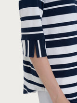 Maglietta a stripes alternate in Viscosa Summer Blu Donna - Ragno