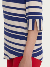 Maglietta a stripes alternate in Viscosa Summer Blu Donna - Ragno