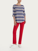 Maglietta a stripes alternate in Viscosa Summer Blu Donna - Ragno
