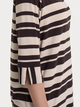 Maglietta a stripes alternate in Viscosa Summer Marroni Donna - Ragno
