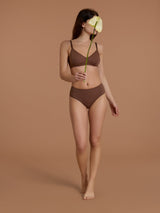 beYOUtiful - Reggiseno senza ferretto in Microfibra Compact Marroni Donna - Ragno