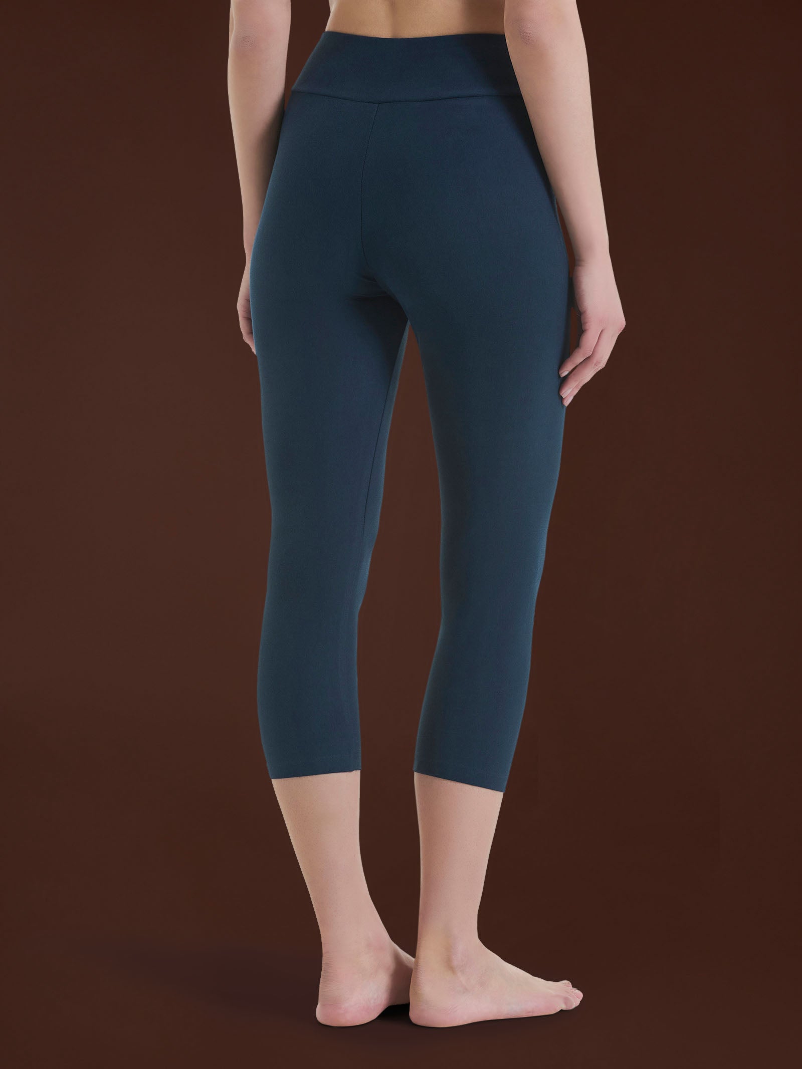 beYOUtiful Homewear – Leggings a pinocchietto in cotone elasticizzato  Blu Donna - Ragno