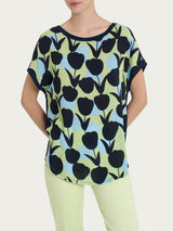 Maglietta con macro tulips pattern in Misto Viscosa Donna - Ragno