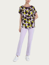 Maglietta con macro tulips pattern in Misto Viscosa Verdi Donna - Ragno