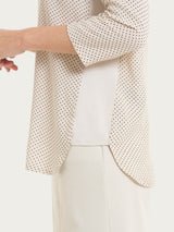 Maglia girocollo con dots in misto viscosa Bianchi Donna - Ragno