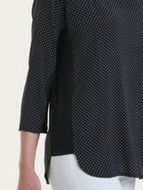 Maglia girocollo con dots in misto viscosa Neri Donna - Ragno