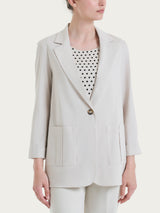 Blazer destrutturato in Super Natural Bianchi Donna - Ragno