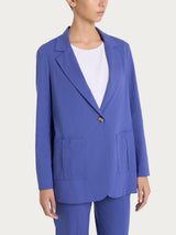Blazer destrutturato in Super Natural Blu Donna - Ragno