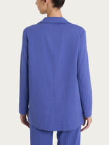 Blazer destrutturato in Super Natural Blu Donna - Ragno