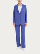 Blazer destrutturato in Super Natural Blu Donna - Ragno