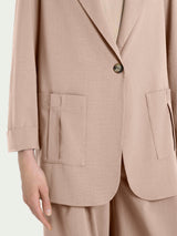 Blazer destrutturato in Super Natural Marroni Donna - Ragno