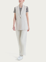 Gilet lungo in Super Natural Bianchi Donna - Ragno