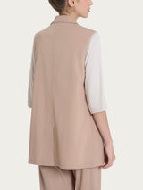 Gilet lungo in Super Natural Marroni Donna - Ragno