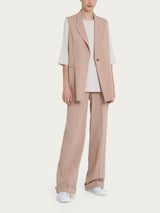 Gilet lungo in Super Natural Marroni Donna - Ragno