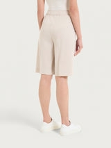 Bermuda con tasche in Super Natural Bianchi Donna - Ragno