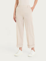 Pantalone ampio con tasche in Super Natural Bianchi Donna - Ragno