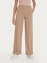 Pantalone ampio con tasche in Super Natural Marroni Donna - Ragno