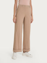 Pantalone ampio con tasche in Super Natural Marroni Donna - Ragno