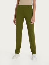 Pantalone chino slim con tasche in Super Natural Verdi Donna - Ragno