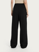 Pantalone ampio con tasche e pinces in Super Natural Neri Donna - Ragno
