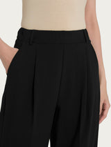 Pantalone ampio con tasche e pinces in Super Natural Neri Donna - Ragno